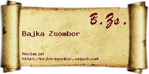 Bajka Zsombor névjegykártya